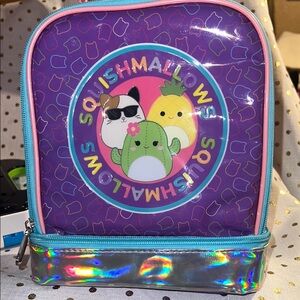 Squishmallows Purple Lunch Bag with Holographic Trim